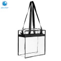 The Clear Tote with Zipper Closure is Perfect for Work, Sports Games Cross-Body Messenger Shoulder Transparent Bag